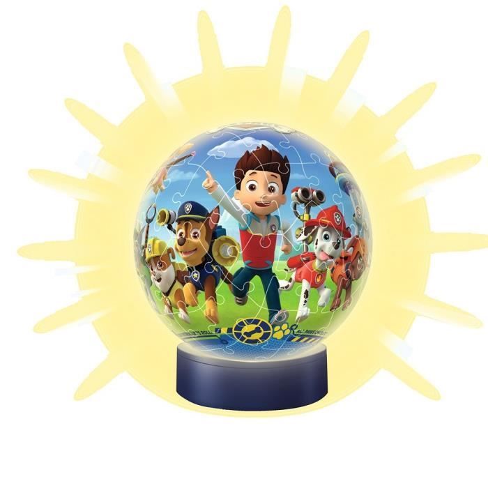PAT'PATROUILLE Puzzle 3D Ball 72 pièces illuminé - Ravensburger - Puzzle  enfant 3D sans colle avec lumière - Dès 6 ans sur marjanemall aux meilleurs  prix au Maroc