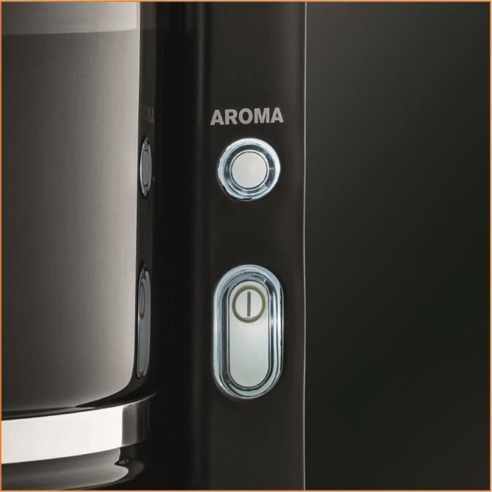 KRUPS Pro Aroma Plus Cafetiere filtre électrique, 1,25 L soit 15 tasses,  Machine a café, Noir et inox KM321010 - ADMI