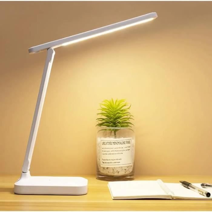 Lampe de Chevet,Lampe de Bureau LED 180LM - Charge Sans Fil - 3 Axes de  Rotation +
