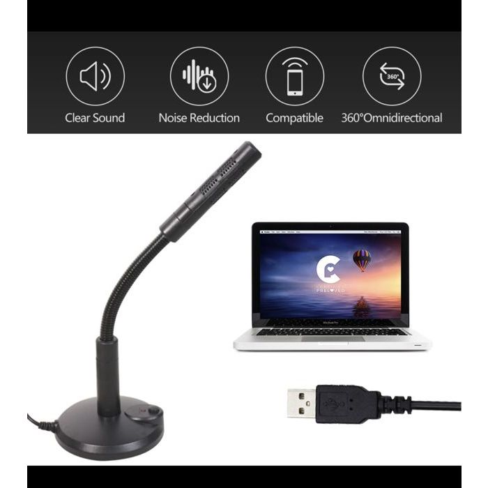 USB micro flexible stand bureau enregistrer microphone pc bureau
