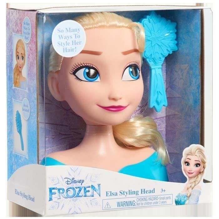 Tête à coiffer d'Elsa la Reine des Neiges de Disney 