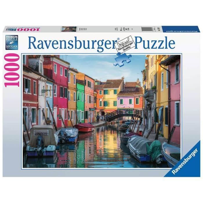 Puzzle 1000 pièces Burano, Italie - Ravensburger - Architecture et monument  - Adultes et enfants dès 14 ans