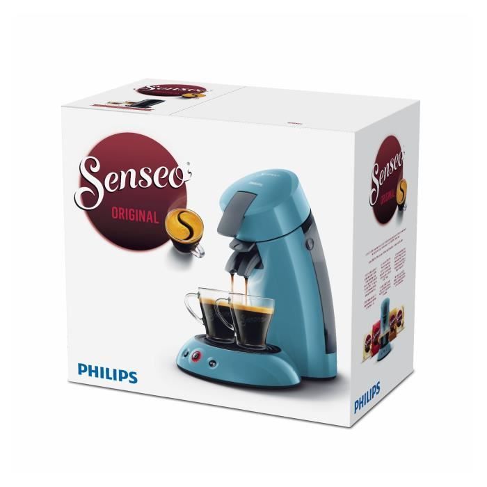 Machine à café dosette SENSEO ORGINAL Philips HD6553/21, Booster d'arômes,  Crema plus, 1 ou 2 tasses, Bleu Gris