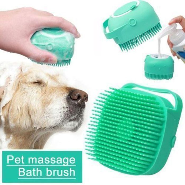 Brosse de shampooing pour chien de compagnie Peigne de massage pour chat  Brosse de nettoyage de