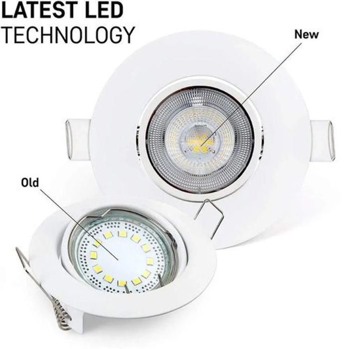 Spot LED Encastrable - Lampe Plafond Orientable 50° pour ampoules LED 12 Spots  LEDs Ronds 7