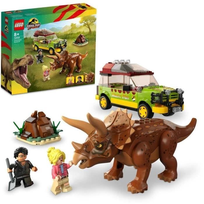 LEGO® Jurassic Park 76959 La Recherche du Tricératops, Jouet de