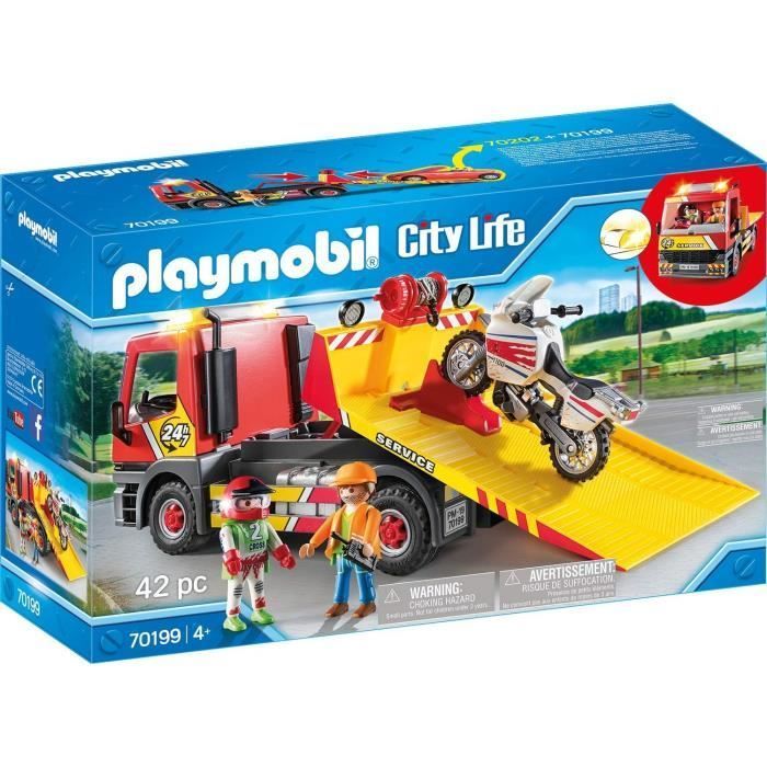 PLAYMOBIL 70199 - City Life - Camion de dépannage sur marjanemall