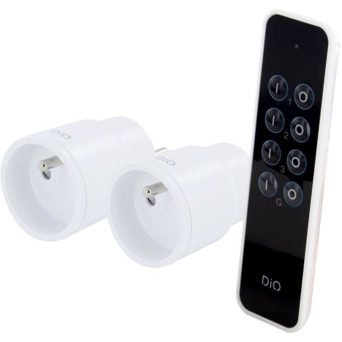 DIO Bloc multiprise 5 prises blanc avec interrupteur individuel de