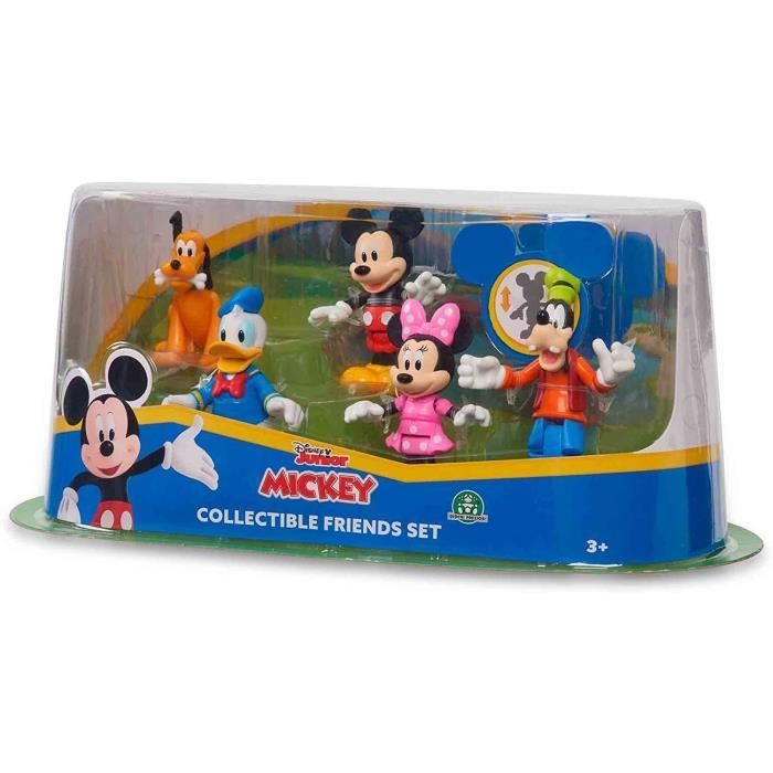 Mickey, Coffret 5 figurines 7,5 cm Articulées, 5 personnages a  collectionner, Jouet pour enfants des 3 ans, MCC08