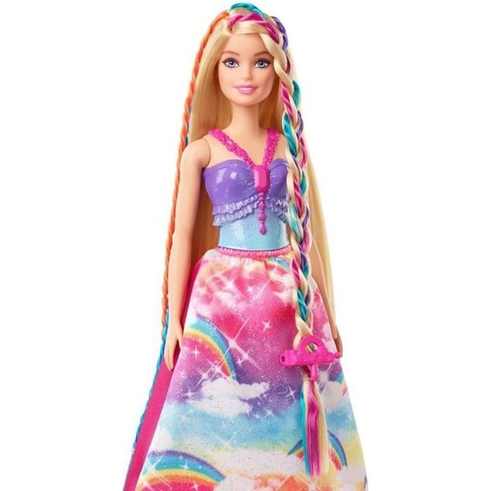 Barbie - Poupée Barbie Princesse Tresses Magiques, avec extensions  capillaires et accessoires - Poupée Mannequin - Dès 3 ans sur marjanemall  aux meilleurs prix au Maroc