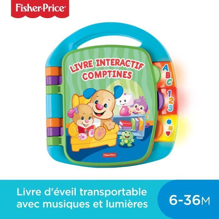 Fisher-Price - Livre Interactif Comptines - Livre bébé - 6 mois et + sur  marjanemall aux meilleurs prix au Maroc