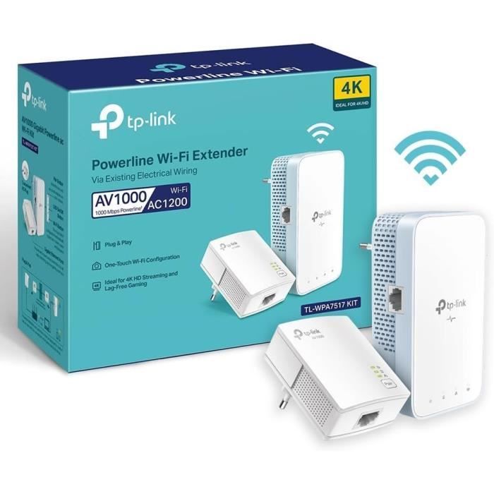 CPL WiFi AC 750 Mbps + CPL 1000 Mbps - TP-Link TL-WPA7517 KIT - Port  Ethernet Gigabit - Idéale pour le service Multi-TV sur marjanemall aux  meilleurs prix au Maroc