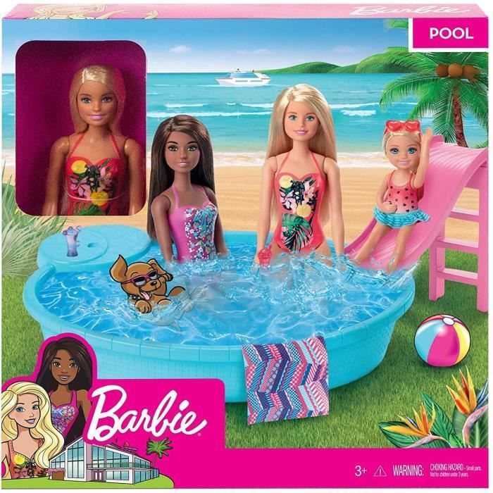 BARBIE Mobilier Barbie et sa Piscine sur marjanemall aux meilleurs