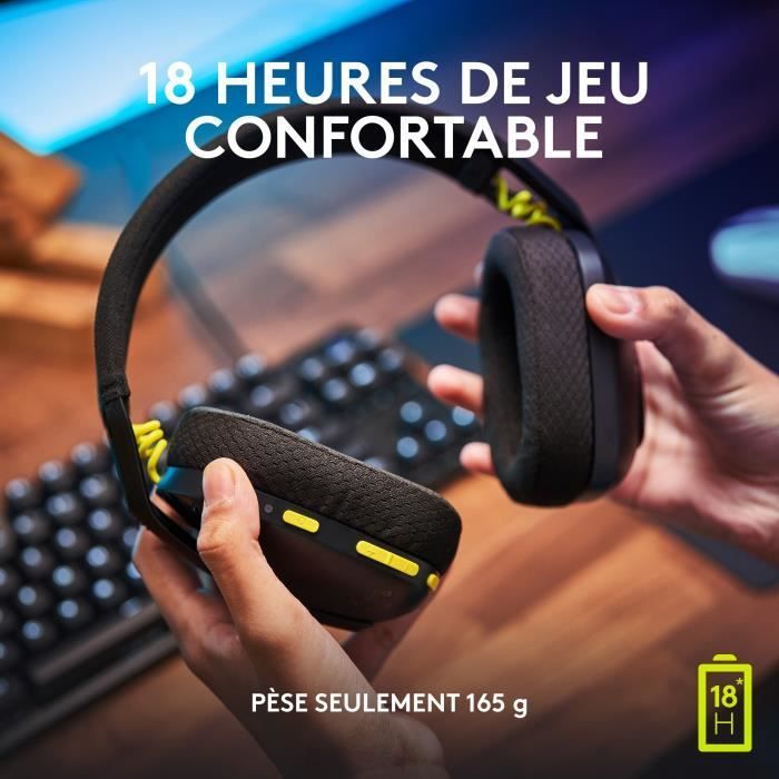 Casque gaming sans fil Logitech - G435 LIGHTSPEED - NOIR - Léger Bluetooth  avec micro intégré pour PC, PS4, PS5, Switch, Mobile sur marjanemall aux  meilleurs prix au Maroc