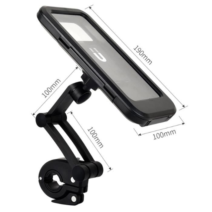Support Téléphone Moto étanche Rotation à 360 AntiVibrations Support  Téléphone Vélo avec écran Tactile Sensible Porte Smartph [74]
