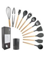 Fresh Kitchen cassonade Set 5 pièces Fouet, louche, spatule à crêpes,  spatule longue, cuillère, Petits ustensiles