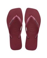 Chaussure Havaianas Modèle Square Logo Metallic - Coleur Bordeaux